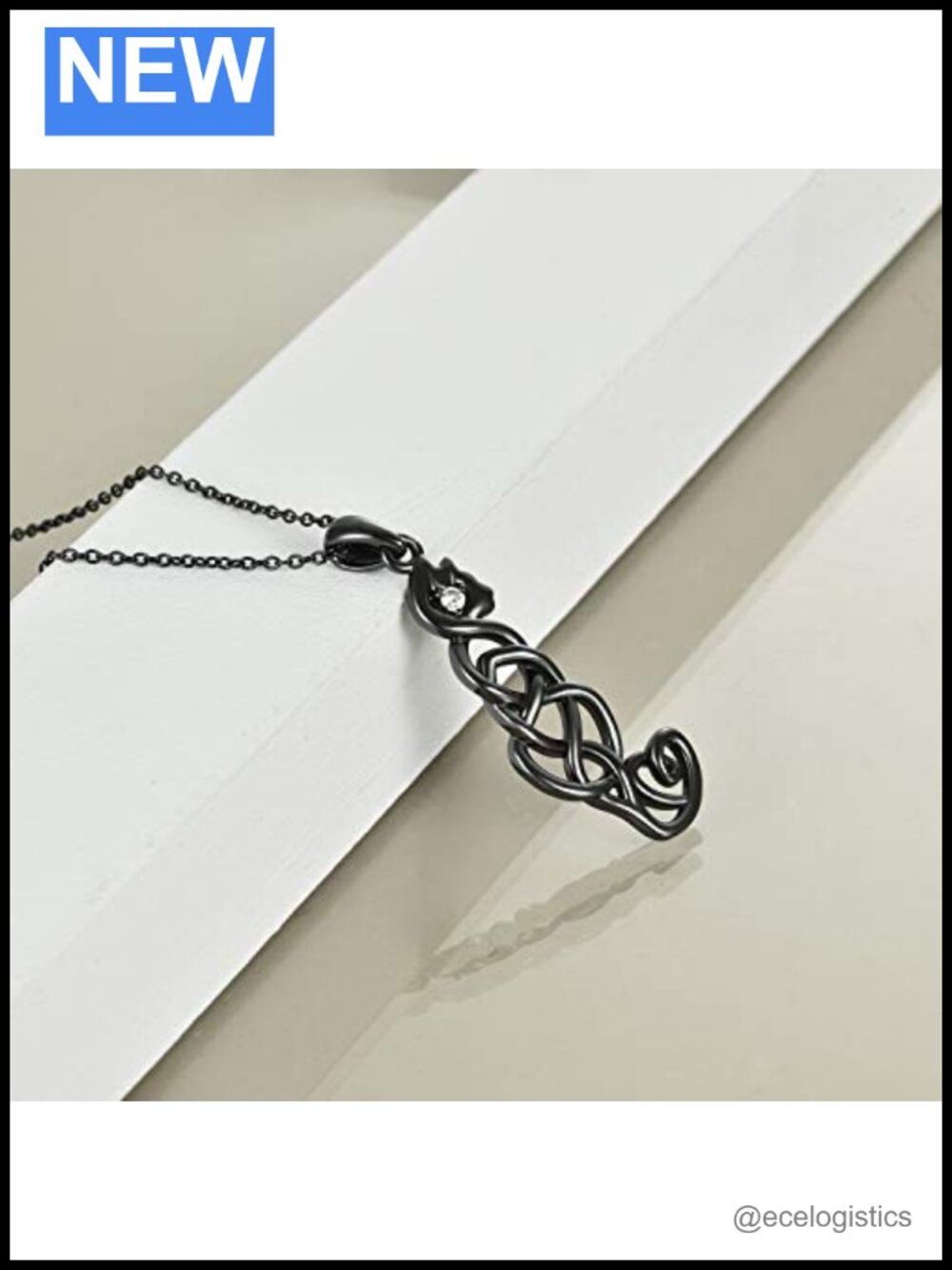 Sterling Silver Celtic Knot Cat Necklace Pendant Jewelry - Picture 4 of 6